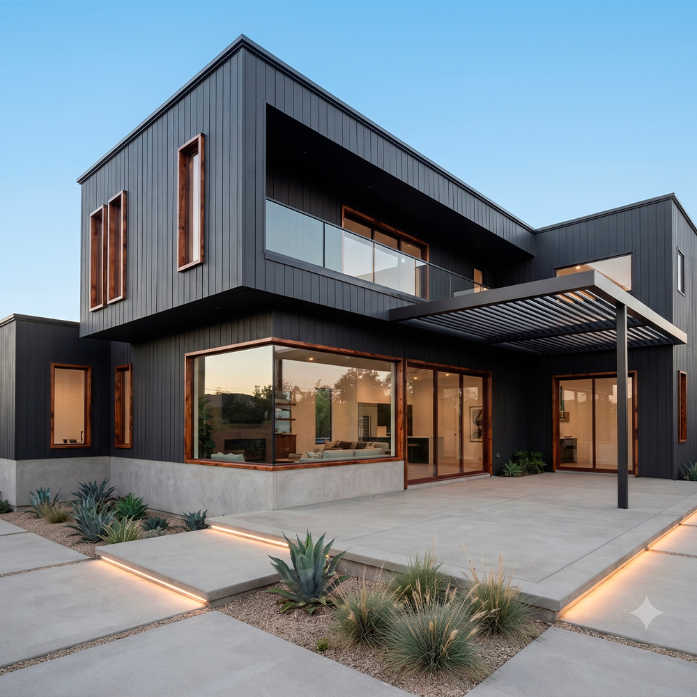 Metal Siding Revestimiento Exterior Pizarra 3800X400X16mm